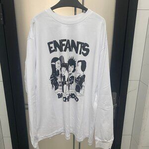 Enfants Riches Deprimes white hoodie with long sleeves